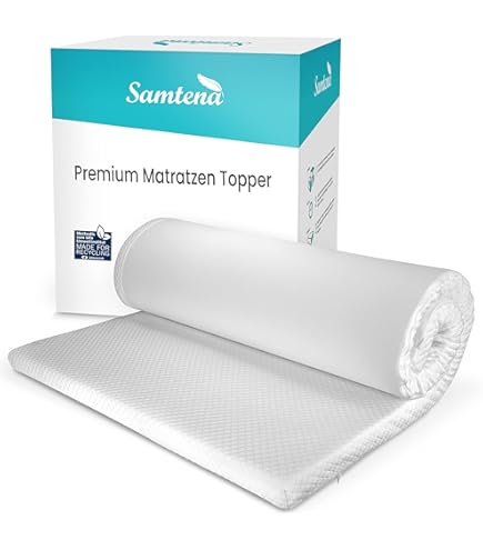Bedshire Matras voor tweepersoonsbed, 170 x 200 cm, topper van traagschuim, 6 cm hoog, met afneembare overtrek, orthopedisch, gemaakt in Italië Bedshire Matras voor tweepersoonsbed, 170 x 200 cm, topper van traagschuim, 6 cm hoog, met afneembare overtrek, orthopedisch, gemaakt in Italië