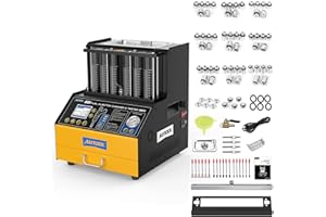 AUTOOL Probador de Inyector Combustible y La Máquina Limpieza, 220v 6 Cilindros GDI EFI FSI Inyector de Combustible de Herramientas Limpieza para Todos Los Coches De Gasolina Auto