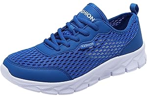 NOAGENJT Scarpe Uomo Sneakers in Rete Traspirante, Confortevole, Leggero, Piatto, Morbido, con Lacci, Casual Sportive Scarpe Bianco