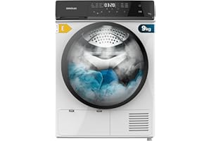 Cecotec Secadora de Ropa Bomba de Calor 9 kg Bolero DressCode Dry 9400, Clase Equivalente A++, 15 programas, Funciones de Secado Automático, Planchado Fácil, Stop&Go, Delay Start y KidLock, Blanca