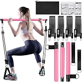 Valkyrie 4 Lastikli 1. Kalite Pilates Bar Egzersiz &Ccedil;ubuğu Ayarlanabilir Zorluk Evde Spor Squat Kademeli &Ccedil;antalı Kolay Kurulum