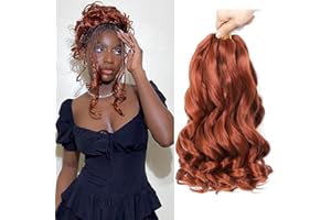 WoWCFyyds 8 opakowań francuskich loków, 30 cm, luźne fale, kręcone, warkocze do przedłużania włosów, 50 g/opakowanie, miękkie francuskie loki, syntetyczne przedłużanie włosów do zaplatania (350#)