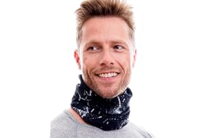 Hilltop Echarpe multifonction Tour de cou de sport - Couvre-chef - Snood pour homme et femme - 100% polyester - Motifs cool et couleurs tendance