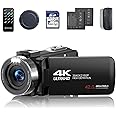 CAMWORLD Camcorder Video Camera 4K 30fps 42MP 18X Digital Zoom Vlogging Cam Corder Recorder 3.0'' 270° Rotation Screen for YouTube Wedding Travel with Remote Control, 2 Batteries, and 32GB SD Card