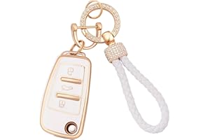 ‎KOAUDB Koaudb Autoschlüssel Hülle Cover Passt für Audi A1 A3 A4 A6 A8 Quattro Q2 Q3 Q7 S3 S6 RS3 RS6 R8 TT TTS, 3 Tasten Schlüsseletui TPU Schlüsselhülle mit Schlüsselanhänger (Ad-3)