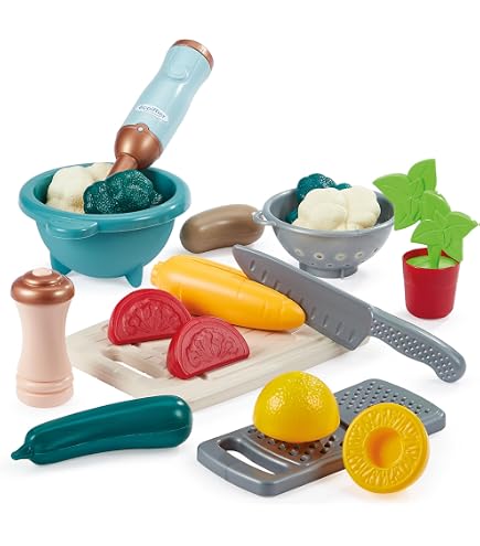 Ecoiffier Jouets - Égouttoir Carré Garni 30 Cm Avec 32 Accessoires - Jeu D'Imitation Cuisine Dès 18 Mois Fabriqué En France