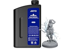 JAYO Resina Lavabile in Acqua 2KG per Stampanti 3D, Standard UV 405nm Veloce per 4K/6K/8K LCD/DLP/SLA, Alta Precisione, Basso Odore, Grigio 2000g