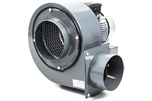 EMMAHOME Estrattore centrifugo commerciale in avanti curvo radiale in metallo resistente, flusso d'aria, 1950 m3/h per cucina (OBRA-200 / 1950 m3/h)