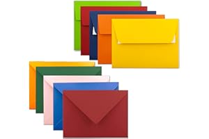 NEUSER PAPIER 100 x kolorowe koperty mieszane - DIN C6-114 x 162 mm - kolorowa mieszanka - przyklejanie / przyklejanie na mokro - z podszewką i bez - Gustav NEUSER