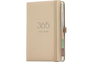 HOLDERZWU Dziennik 2024-2025, A5 2024-2025, dziennik na stronę, planer dzienny, zaplanuj rok od lipca 2024 do czerwca 2025 z zakładkami miesięcznymi, kolorowy design boczny, szlufka na długopis i tylna kieszeń,