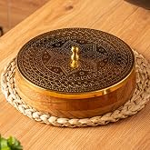 CÜRAA Masala Dani | Acacia Wood Masala Dabba by Chef Sanjyot Keer | Spice Box for Kitchen with 7 Detachable Containers & Spoo
