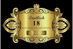 OBLIQUE UNIQUE Oblique-Unique® - Etichetta per bottiglia per 18 compleanno, oro elegante