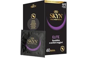 SKYN Elite, (60 pezzi) preservativi ultramorbidi e ultrasottili senza lattice, compatibile con i nostri lubrificanti