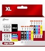 Meagiis Druckerpatronen XXL Set - Kompatibel Mit Canon PGI-580 CLI-581 (15er Pack)