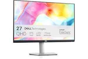 Dell S2722DC USB-C 27" QHD (2560x1440) Monitor, 75Hz, IPS, 4ms, AMD FreeSync, 99% sRGB, Altavoces Integrados, USB-C, 2x HDMI, 2x USB, Plata