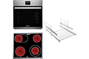 Bauknecht HEKO 466 Hydro Herd-Kochfeld-Kombination /Glaskeramik-Kochfeld (60 cm) / Hydrolyse-Reinigungsfunktion / Backauszug mit 2 Ebenen / Garraumvolumen 65 Liter / PowerHeißluft [Energieklasse E]