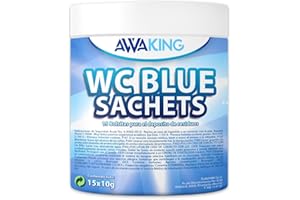 PLANTAWA AWAKING Pastilles WC Chimique Pour Camping-Car 15 Blue Sachets | Nettoyage en profondeur et désodorise. Formule concentrée et arôme frais, réservoir d'eau noire, caravane, camping-car