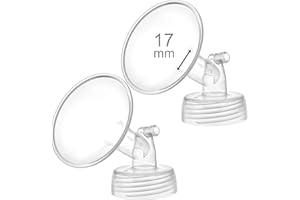 2 x 17 mm Maymom Parti per pompa a collo largo per Spectra S1/S2, con flangia a collo largo; non originali; ricambio per Spectra-Shield (flangia Spectra) (17 mm due flangie),Parti della pompa Spectra