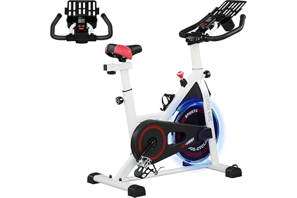 HOMCOM motionscykel tyst cykel med LCD-display justerbar sits