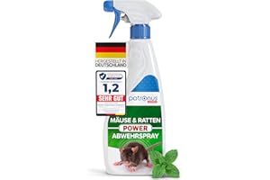 Hochwirksames Ratten & Mäuse Abwehr-Spray zum Mäuse vertreiben [500ml] mit Pfefferminzöl gegen Mäuse für Haus & Garten, effektiv Mäuse dauerhaft vertreiben mit Mäuse-Gift Alternative