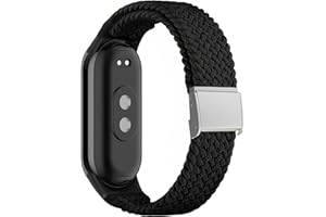 Harikiri Geflochtene Uhrenarmband mit Xiaomi Smart Band 8/Xiaomi Smart Band 9,Sport Elastisches Nylon Ersatz Soft Armband für Xiaomi Smart Band 8/Xiaomi Smart Band 9,Damen und Herren