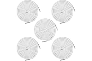 Dimeho 5PCS Drawstring Cords Replacement 51 Inches Waist String Hoodie Hood Cord for Shorts Pants Sweatpants Sweatshirt Jackets Coats Bag (Black)(White)