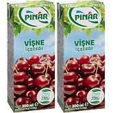 PINAR MEYVELİ İ&Ccedil;ECEK VİŞNE 200ML 2li paket