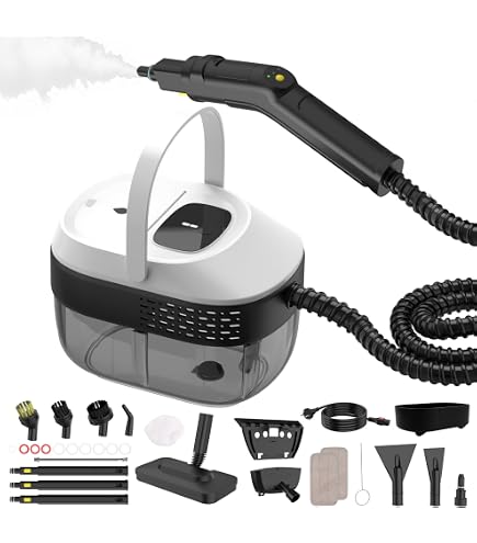 Nettoyeur Vapeur 1500W Portable 600ML - 3 Bar Pression - Idéal Sols Canapés Vitres Cuisine