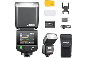 Godox V480S V480-S Flash pour Appareils Photo Sony, 2.4G TTL Sony Speedlite HSS 1/8000s, 650 Eclairs à Pleine Puissance, Ecran Tactile Couleur, Temps de Recharge de 1.7s, Lampe Pilote à 10 Niveaux