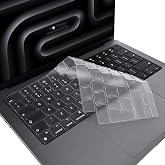 NovStrap Apple MacBook Pro 14 in&ccedil; M5 Pro M5 Max A3434 A3426 A3427 ile Uyumlu T&uuml;rk&ccedil;e Q Şeffaf Klavye Koruyucu Kılıf