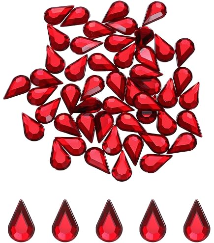 Lot De 50 Perles Goutte D'Eau En Verre 8x14 Mm – Multicolores Pour Bijoux DIY, Épingles à Cheveux & Pendentifs