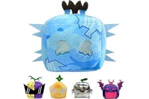 POPOYU Jouet en Peluche Bloxs Fruits,15cm BloxFruits Plush Toy,Peluche de Fruits d’Animaux Carrés,Mignon Animal Doux en Peluche Blox Fruits Peluche Poupée Jouets pour Enfants Cadeau (Bleu)