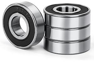 JESUSTREE 4 Stück 6204-2RS Kugellager 20x47x14mm Doppelt Geschützte Rillenkugellager Chromstahl und Vorgeschmiert, 6204RS Kugellager mit Doppeldichtung, für DIY, Drehbänke, Motoren, 3D-Drucker