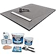 Nassboards Linear Wetroom Shower Tray & Aqua Kit Waterproof and Watertight Design with Drain and Installation Guide Including Sealing Tape, Grate, Base with XPS Quality Standard