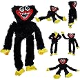 AYEBIA Huggy Wuggy Plush, Huggy Wuggy toys, Soft Stuffed Horror Game Surrounding Doll, Horror Sausage Monster Plush Doll for Fans and Kids Birthday (40 CM, BLACK)