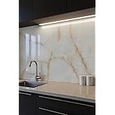 UKAB DEKOR 60x120 cm Kendinden Yapışkanlı Bej Mermer G&ouml;r&uuml;n&uuml;ml&uuml; Dekoratif Pvc Duvar Paneli Bej 60 x 120