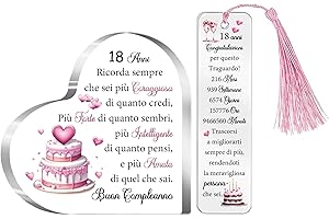 FCZIVA Regalo Compleanno Targhe Acriliche Segnalibro Set da 2 Pezzi Cuore Scrivania Segni Sorella Figlia Amici Donne Nascita Giorno Presente Incoraggiare Nipote 60° 70° 80° Mamma Nonna Madrina Ricordi (18)