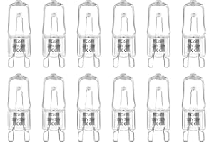BLAKAPOO 12 Pack G9 Halogen Bulbs 33W 230V Dimmable, Clear G9 Capsule Bulbs Warm White 2700K 420LM, G9 Halogen Light Blubs for Cooking Lighting, Chandeliers, Ceiling Lights