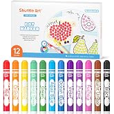 Shuttle Art 12 Colors Washable Dot Markers, Washable Non-Toxic Water-Based Markers for Creation, Dot Markers, Washable Marker