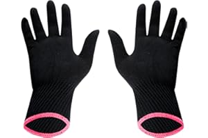 Luckious 2 PCS Heat Resistant Hair Styling Gloves High Temperature PVC and Silicone Gloves for Curling and Straightening,Safe and Comfortable