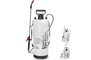 MY GARDEN OUTDOOR LIVING My Garden 10 Litre Sprayer Pump - Weed Killer Pressure Sprayer Pump Action - High Pressure Long Reach Sprayers - Ideal For Spraying Water Fertiliser Herbicides Pesticides Preservative & Detergent