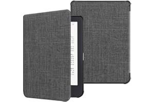 Fintie Custodia per Kobo Clara HD 2018 - Ultra Sottile Leggero Cover Protettivo Case in Tessuto con Auto Sveglia/Sonno Funzione per Kobo Clara HD 6 Pollici E-Reader, Denim Gray