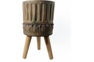 Leaf Macetas Grandes de Fibra de Vidrio, 40 cm Zandi Roman