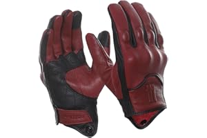 Harssidanzar Mens Winter Warm GoatSkin Leather TouchScreen Motorcycle Gloves GM041UK