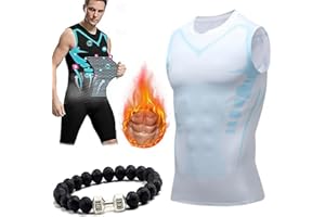 Gyagalre Vitalvest Abnehmweste, Duneva Abnehmweste, Herren KöRperformendes Bauch-Weg Kompressions Shapewear Unterhemd