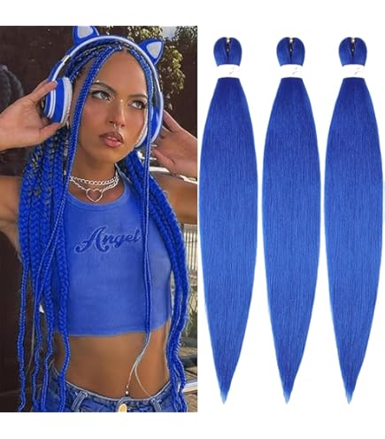 2 Stück Lila Kunsthaar Zum Einflechten – Für Kpop, Cosplay & Halloween, Weich & 56 Cm Lang