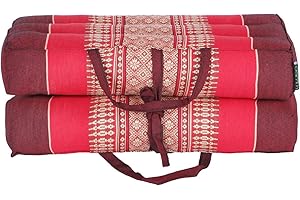 ANADEO YogaProducts Foldable - Coussin de Yoga et de Méditation Dépliant Zafu - Modulable - Kapok 100% Naturel et Recyclable - Ferme et Robuste - Confort et Stabilité