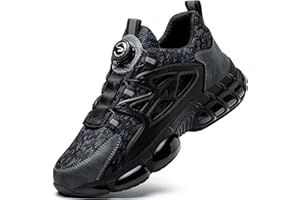 GUDECIUS Scarpe Antinfortunistiche Uomo Donna Scarpe da Lavoro Leggere Sportive Scarpe da Cantiere con Punta in Acciaio Antiscivolo Traspiranti 38-46 EU