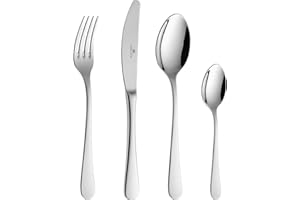 ‎GERLACH Gerlach Flow Zestaw Sztućców Dla 6 Osób Ze Stali Szlachetnej Nierdzewny Komplet Łyżka Widelec Nóż Obiadowy Łyżeczka Do Zmywarki Połysk 24 El