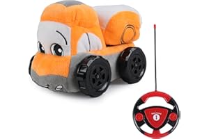 Baby Challenge - Camión Felpa - Mi Primer Vehículo - 051042 - Coche Teledirigido - Naranja - Lavable A Máquina - 1/24 - Pilas No Incluidas - Tela y Plástico - Desde 18 Meses